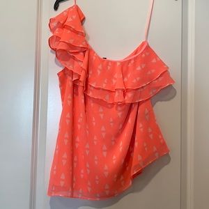 Kohl’s Apt 9 One Shoulder Neon Peach Coral Meduim